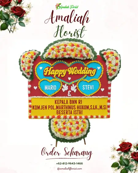 Papan Bunga Pernikahan Karangamangu